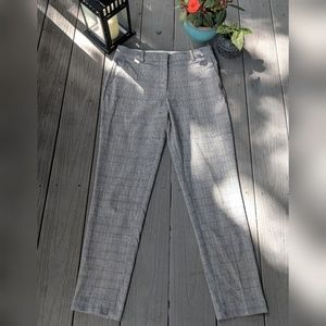 Plaid Skinny Ankle Pants